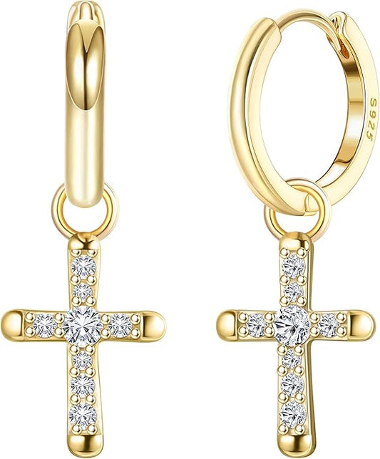 boucle-oreille-croix-dore