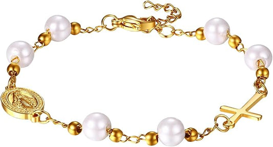 bracelet-croix-perle-blanche