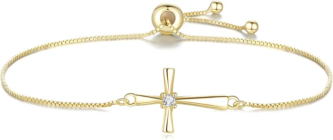bracelet-or-croix-horizontale