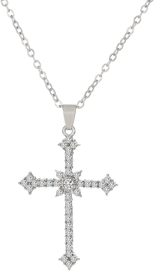 collier-croix-argent-diamant
